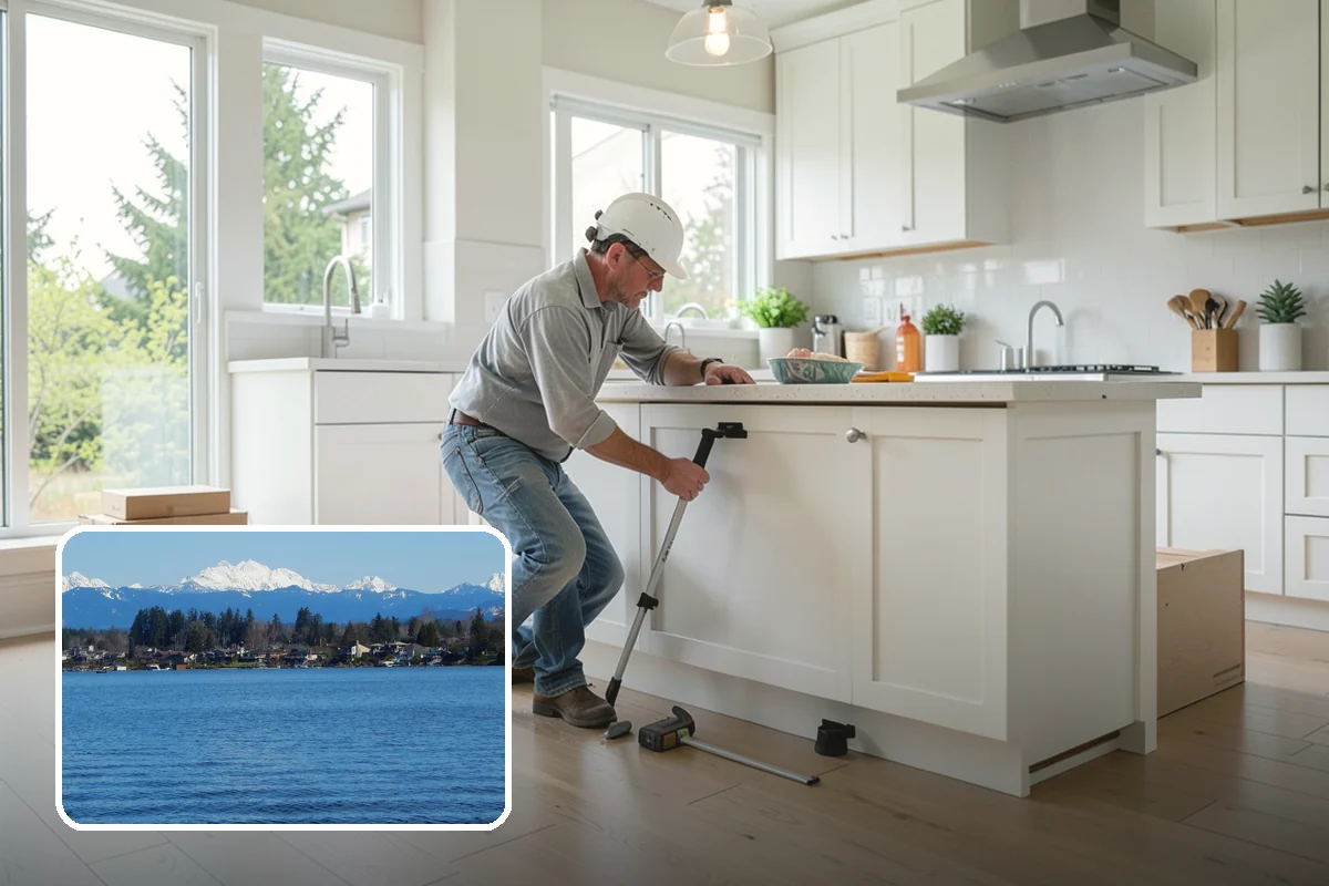 Entertainment Center Construction in Lake Stevens, Snohomish County, WA - Organizes electronics and cabling