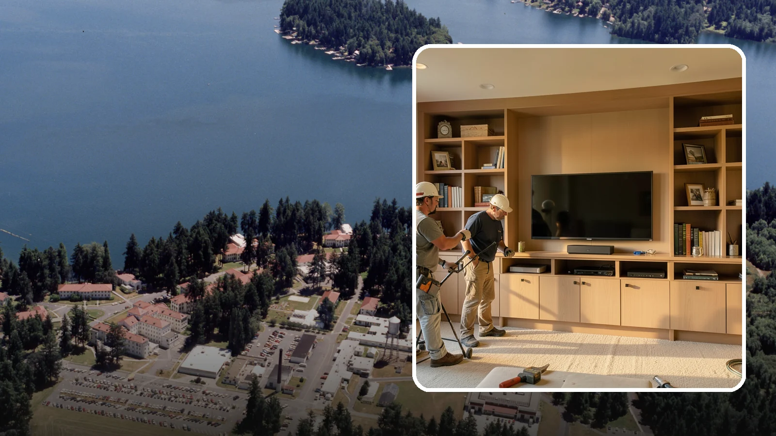 Entertainment Center Construction in Lakewood, Pierce County, WA - Building a custom entertainment center or media wall tailored to your electronics and style.