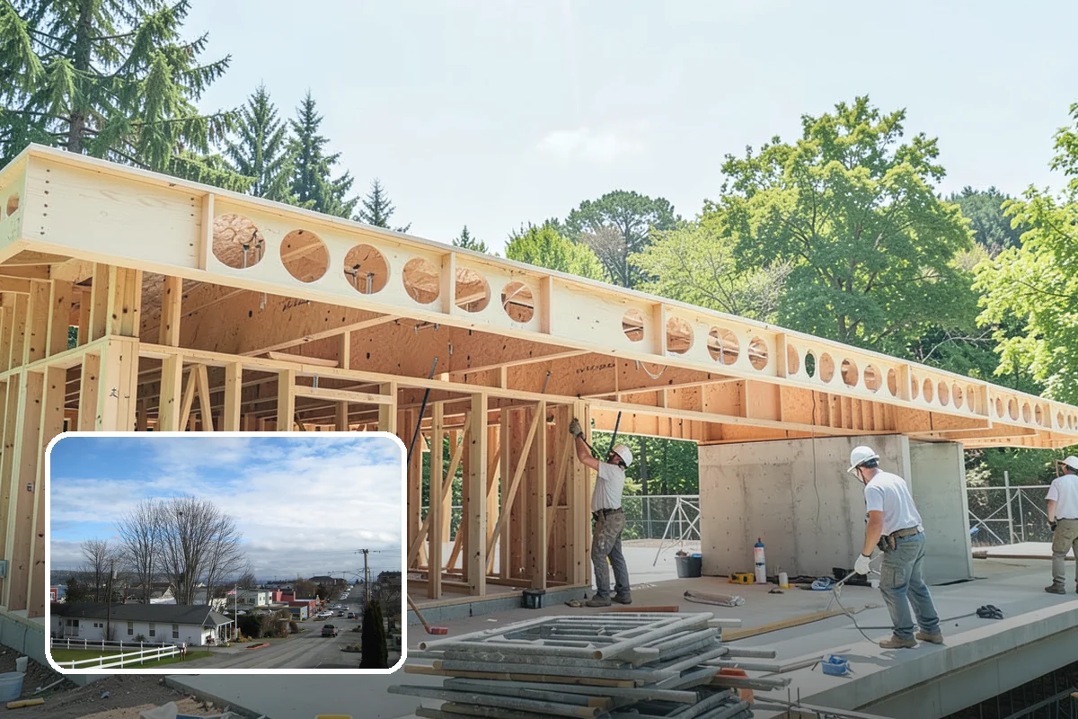 Entertainment Center Construction in Langley, Island County, WA - Organizes electronics and cabling