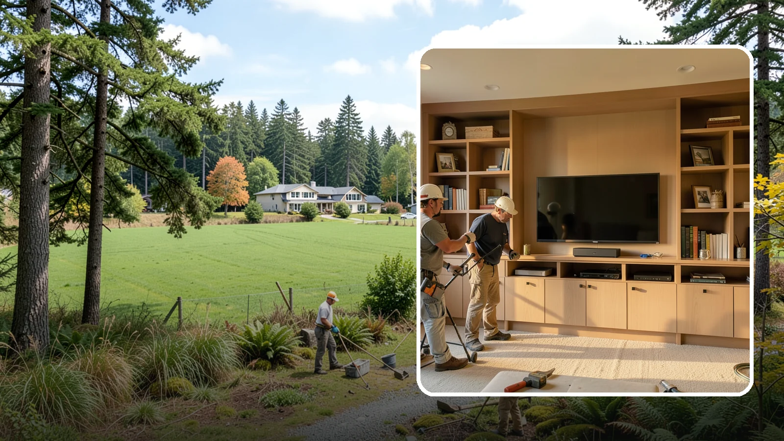 Entertainment Center Construction in Lyman, Skagit County, WA - Building a custom entertainment center or media wall tailored to your electronics and style.