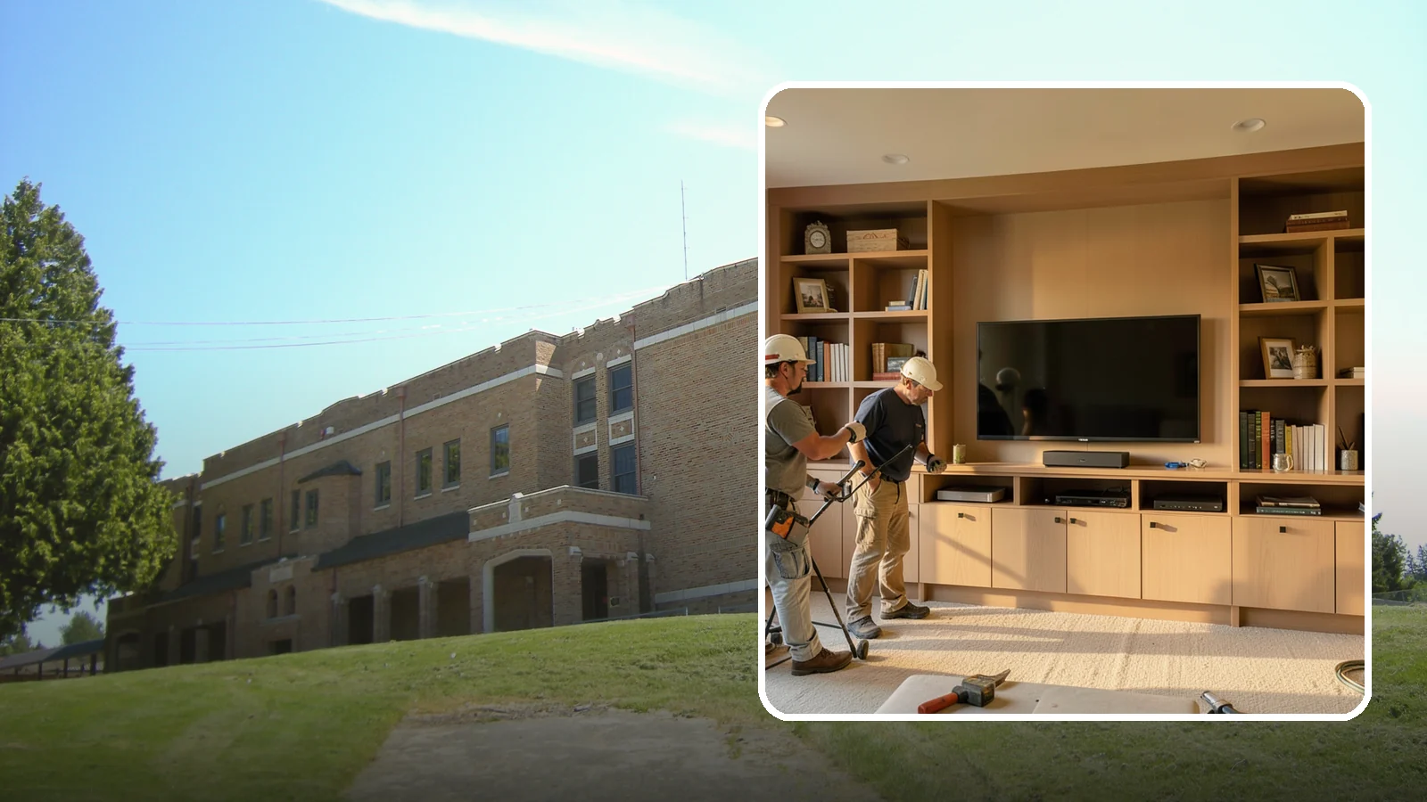 Entertainment Center Construction in Maple Valley, King County, WA - Building a custom entertainment center or media wall tailored to your electronics and style.