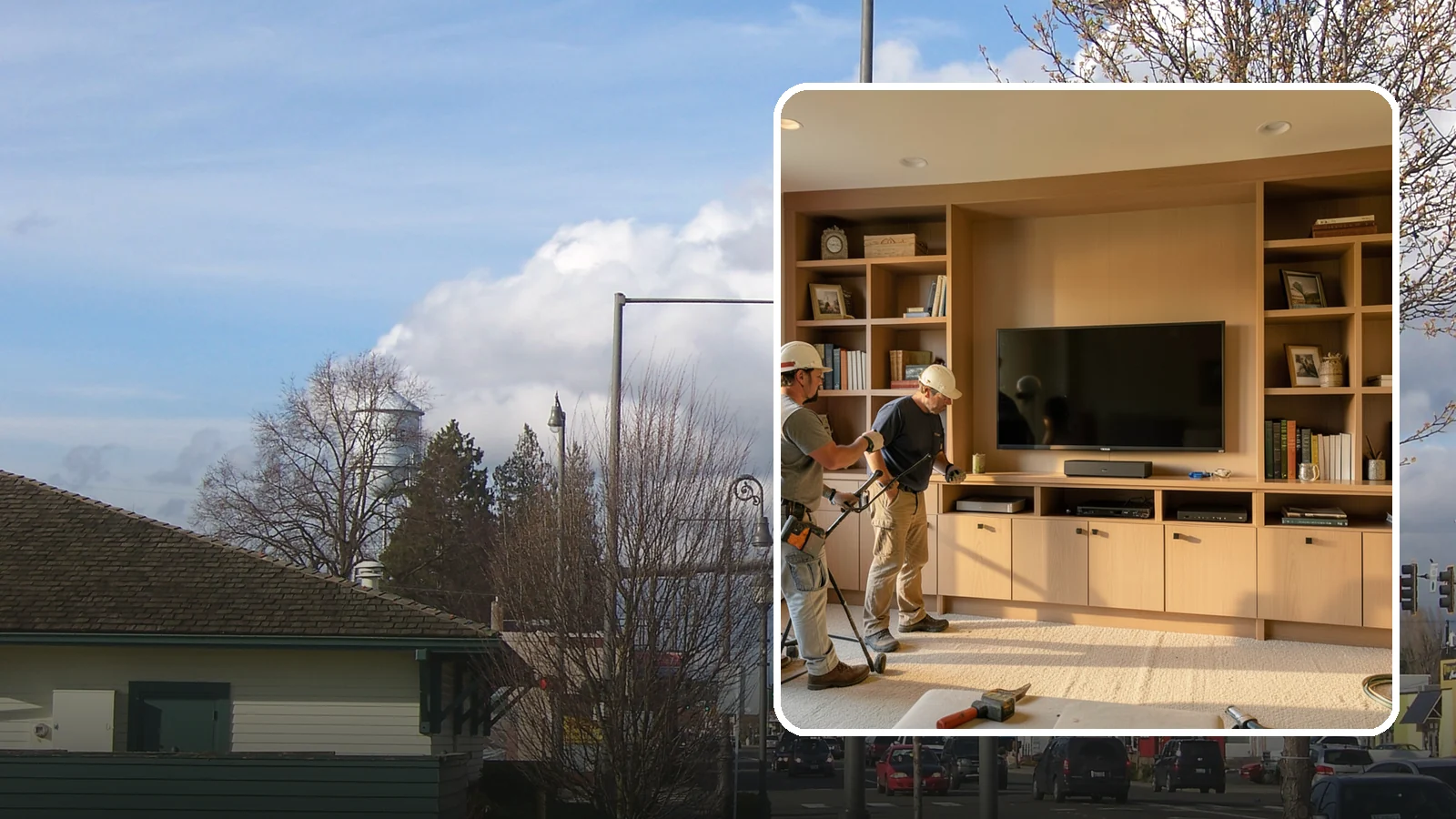 Entertainment Center Construction in Marysville, Snohomish County, WA - Building a custom entertainment center or media wall tailored to your electronics and style.
