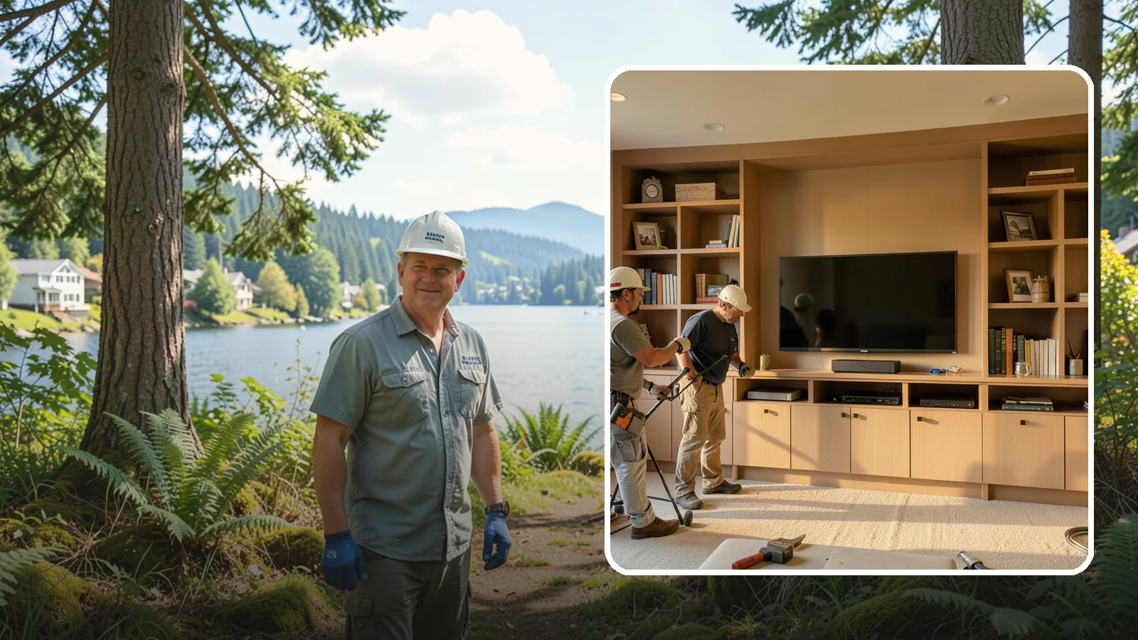 Entertainment Center Construction in Milton, King County, WA - Building a custom entertainment center or media wall tailored to your electronics and style.