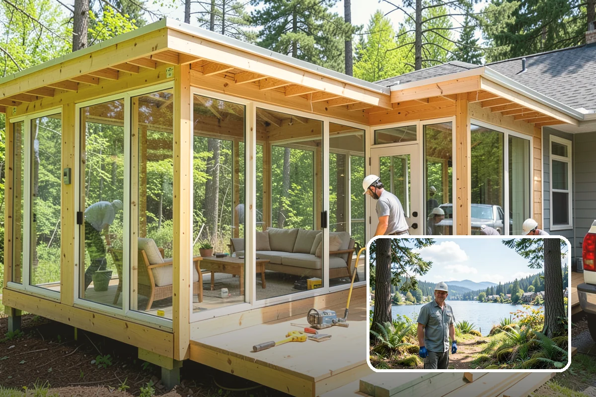 Entertainment Center Construction in Milton, King County, WA - Organizes electronics and cabling