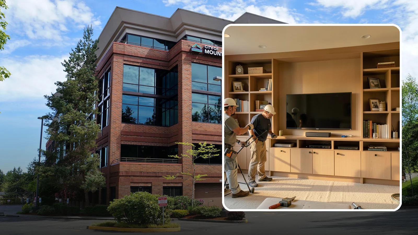 Entertainment Center Construction in Mountlake Terrace, Snohomish County, WA - Building a custom entertainment center or media wall tailored to your electronics and style.