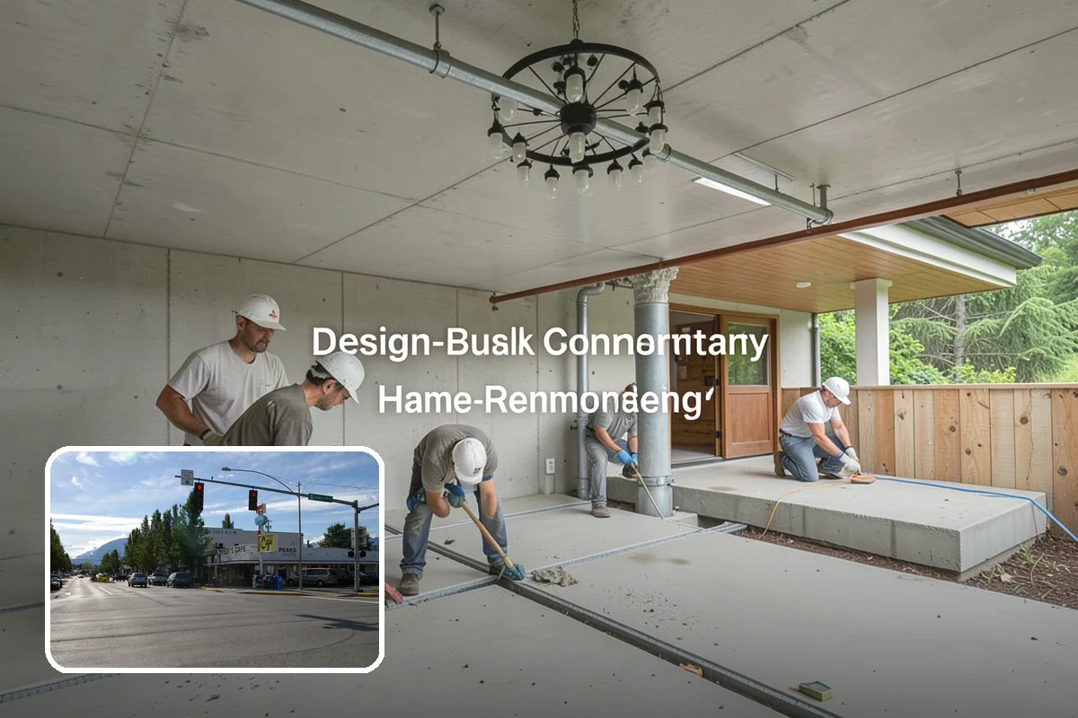 Entertainment Center Construction in North Bend, King County, WA - Organizes electronics and cabling