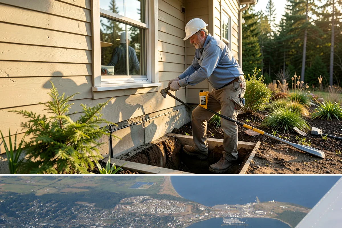 Entertainment Center Construction in Oak Harbor, Island County, WA - Media wall construction is indoor work suited to any season.