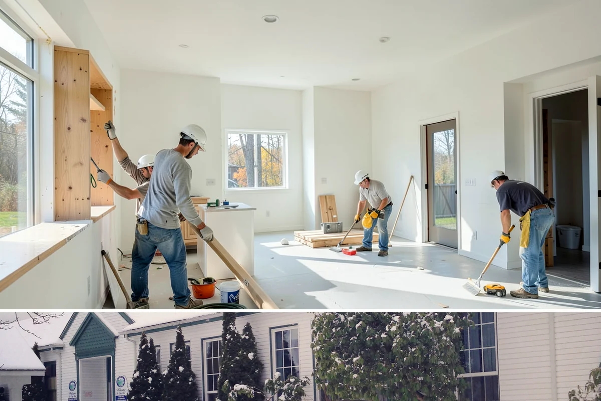 Entertainment Center Construction in Pacific, King County, WA - Media wall construction is indoor work suited to any season.