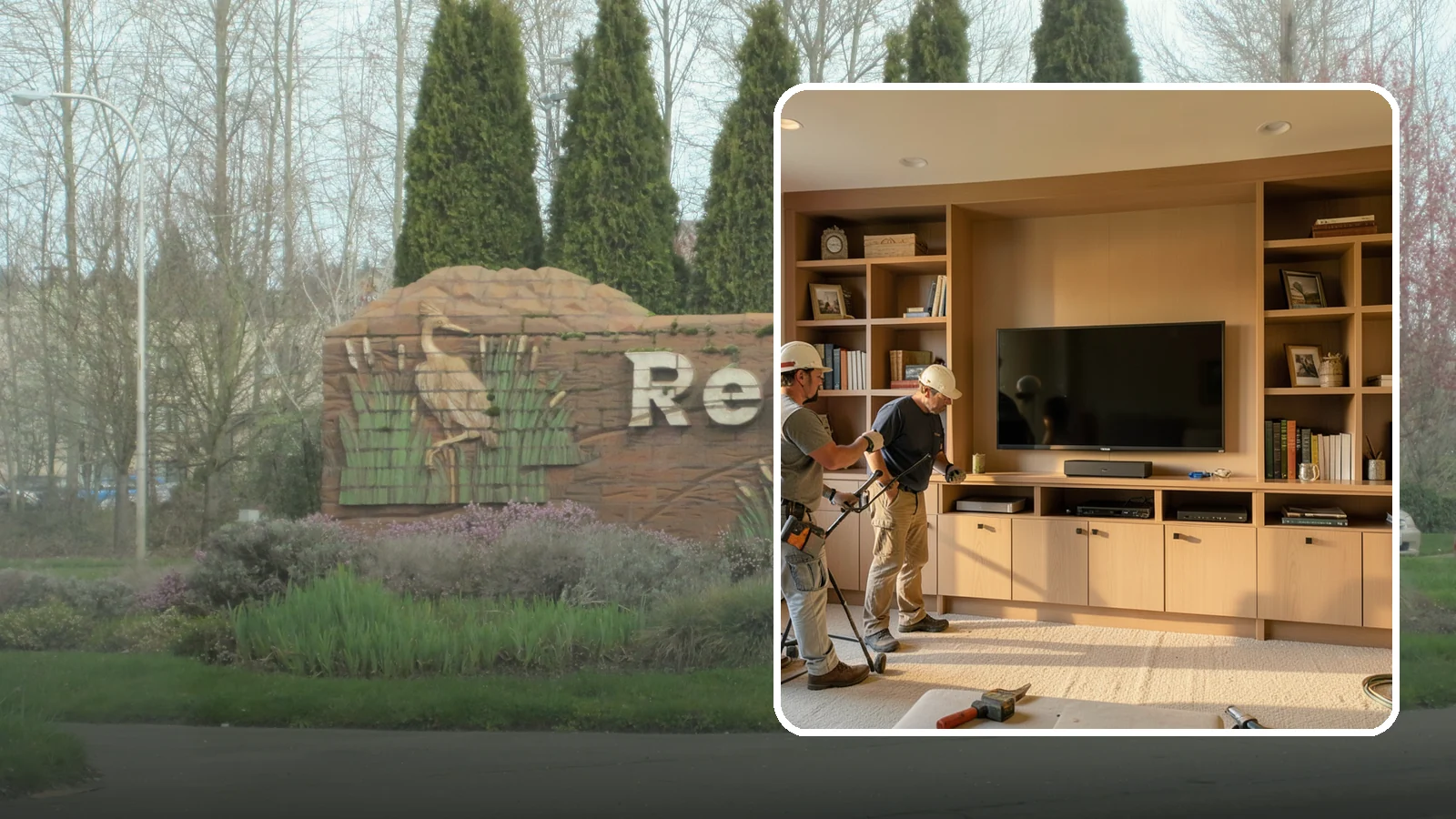 Entertainment Center Construction in Renton, King County, WA - Building a custom entertainment center or media wall tailored to your electronics and style.