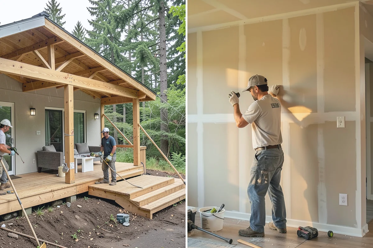 Entertainment Center Construction in Roy, Pierce County, WA - Plan around equipment and TV size