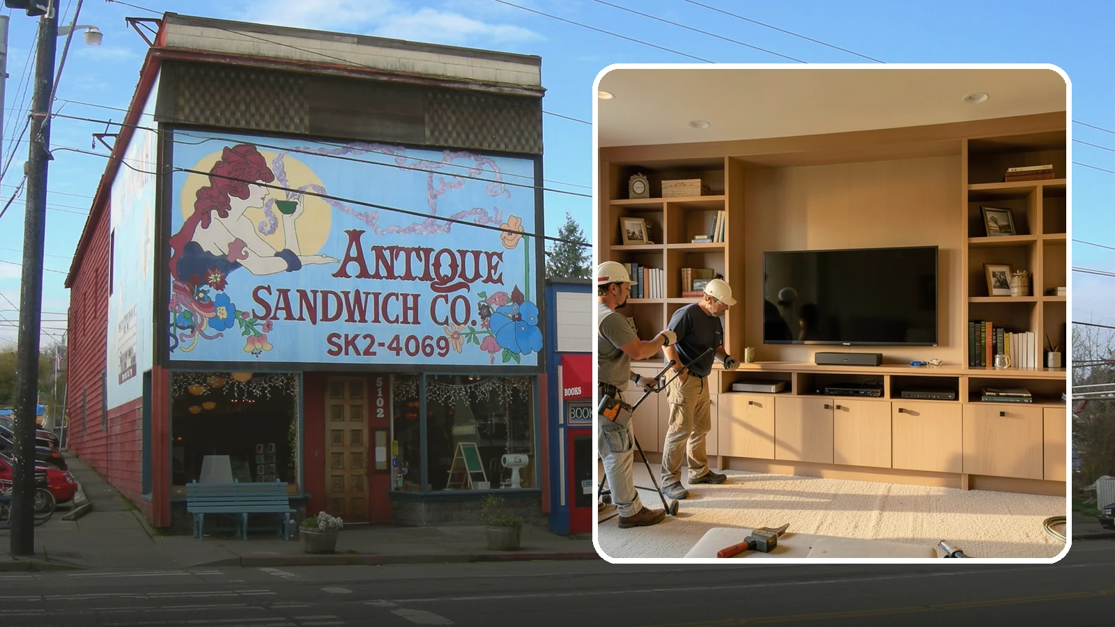 Entertainment Center Construction in Ruston, Pierce County, WA - Building a custom entertainment center or media wall tailored to your electronics and style.