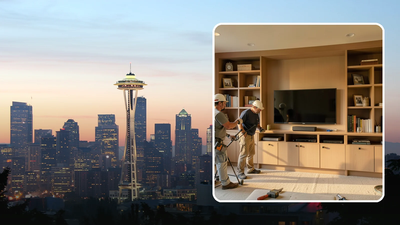 Entertainment Center Construction in Seattle, King County, WA - Building a custom entertainment center or media wall tailored to your electronics and style.