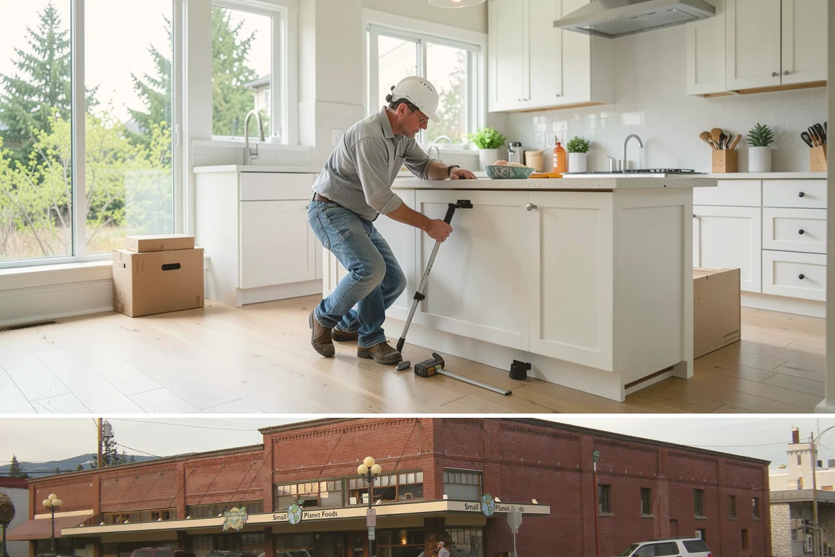 Entertainment Center Construction in Sedro-Woolley, Skagit County, WA - Media wall construction is indoor work suited to any season.