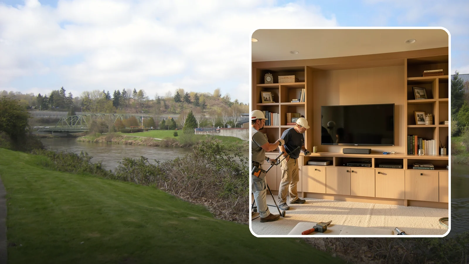 Entertainment Center Construction in Tukwila, King County, WA - Building a custom entertainment center or media wall tailored to your electronics and style.