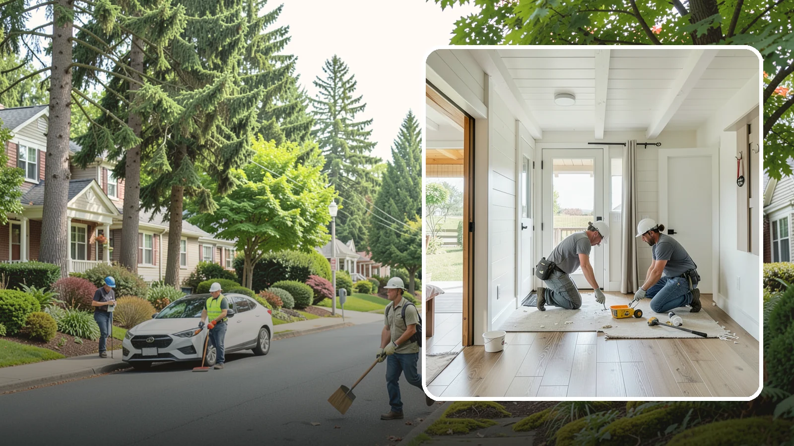 Entryway Flooring Installation in Beaux Arts Village, King County, WA - Durable entryway flooring installation that makes a strong first impression while surviving tracked-in Northwest weather.