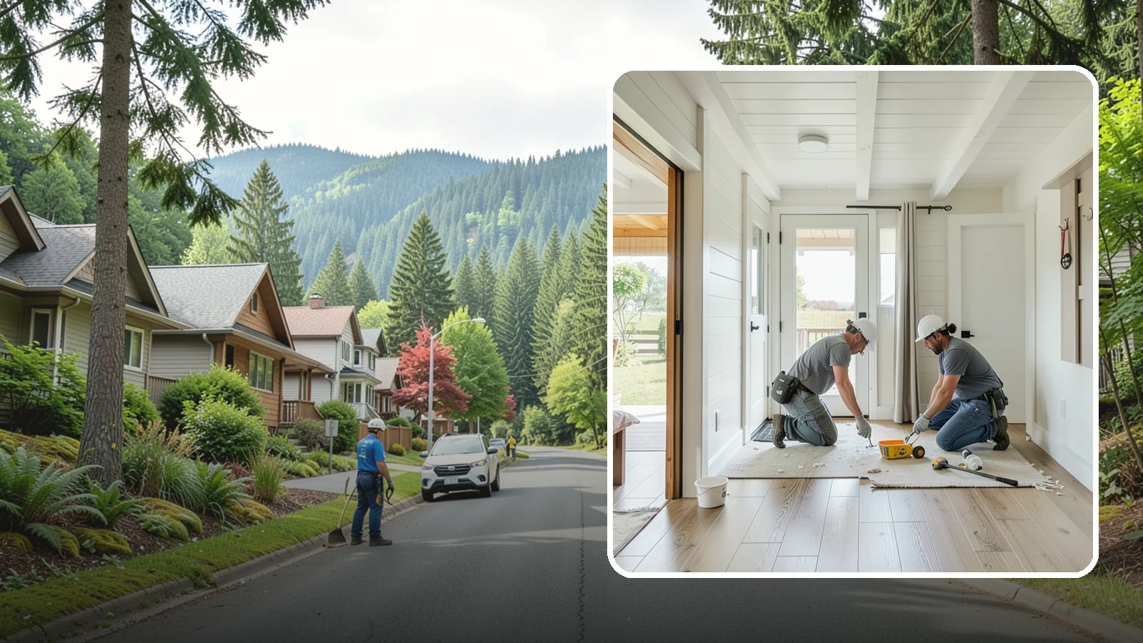 Entryway Flooring Installation in Darrington, Snohomish County, WA - Durable entryway flooring installation that makes a strong first impression while surviving tracked-in Northwest weather.
