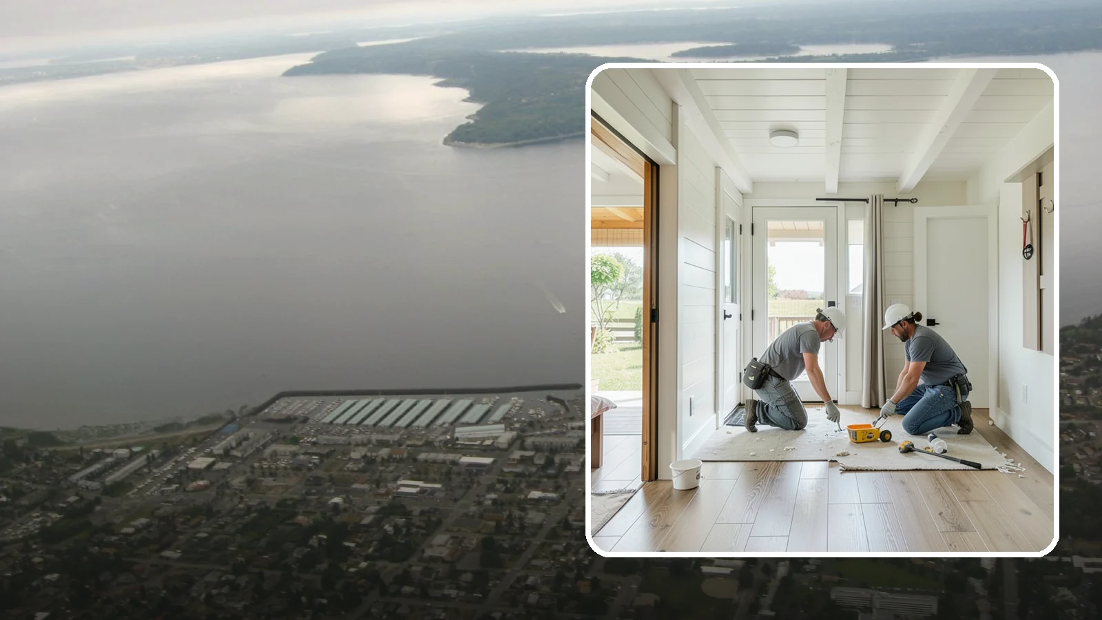 Entryway Flooring Installation in Des Moines, King County, WA - Durable entryway flooring installation that makes a strong first impression while surviving tracked-in Northwest weather.