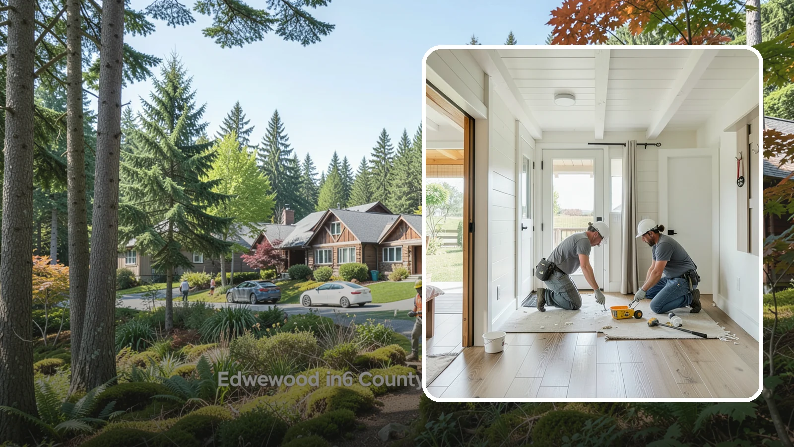 Entryway Flooring Installation in Edgewood, Pierce County, WA - Durable entryway flooring installation that makes a strong first impression while surviving tracked-in Northwest weather.