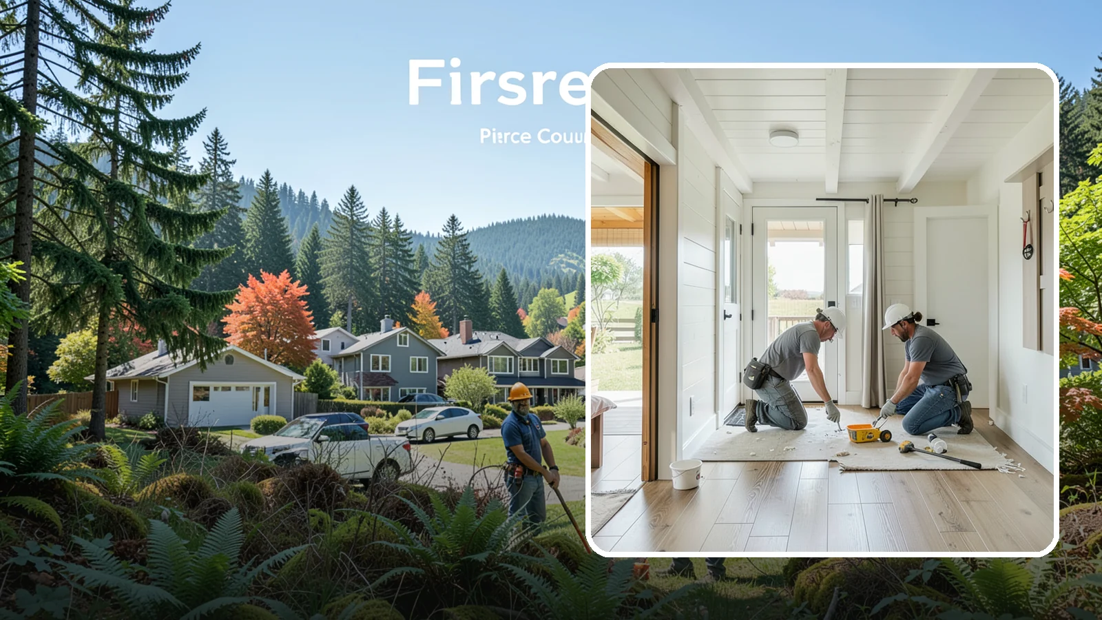 Entryway Flooring Installation in Fircrest, Pierce County, WA - Durable entryway flooring installation that makes a strong first impression while surviving tracked-in Northwest weather.