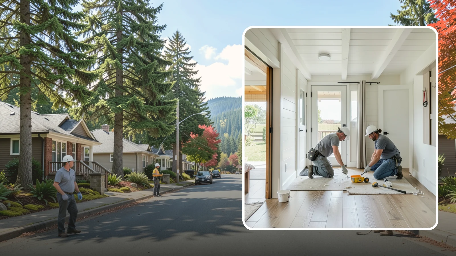 Entryway Flooring Installation in Hunts Point, King County, WA - Durable entryway flooring installation that makes a strong first impression while surviving tracked-in Northwest weather.
