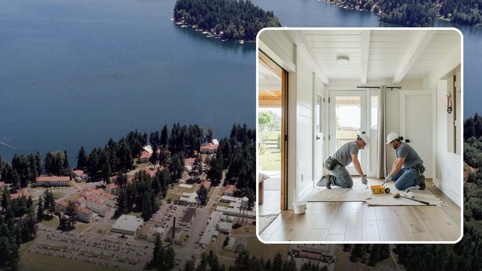 Entryway Flooring Installation in Lakewood, Pierce County, WA - Durable entryway flooring installation that makes a strong first impression while surviving tracked-in Northwest weather.