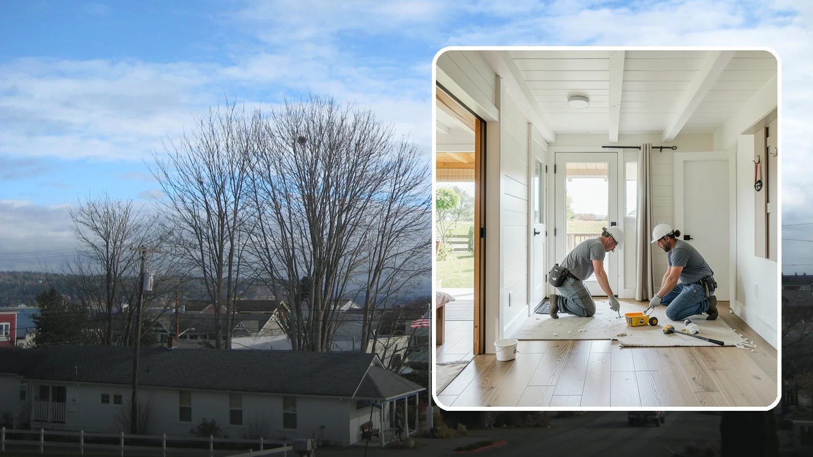 Entryway Flooring Installation in Langley, Island County, WA - Durable entryway flooring installation that makes a strong first impression while surviving tracked-in Northwest weather.