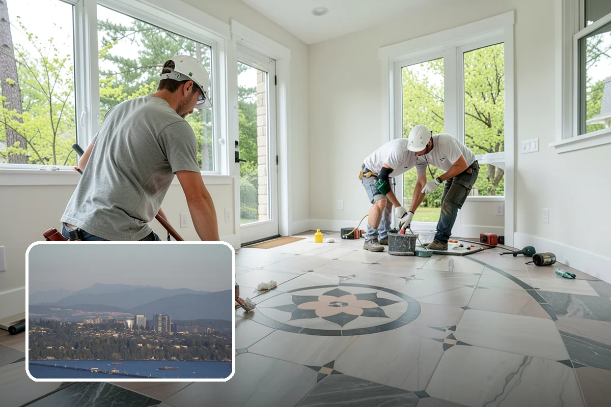 Entryway Flooring Installation in Medina, King County, WA - Withstands tracked-in rain, mud, and grit