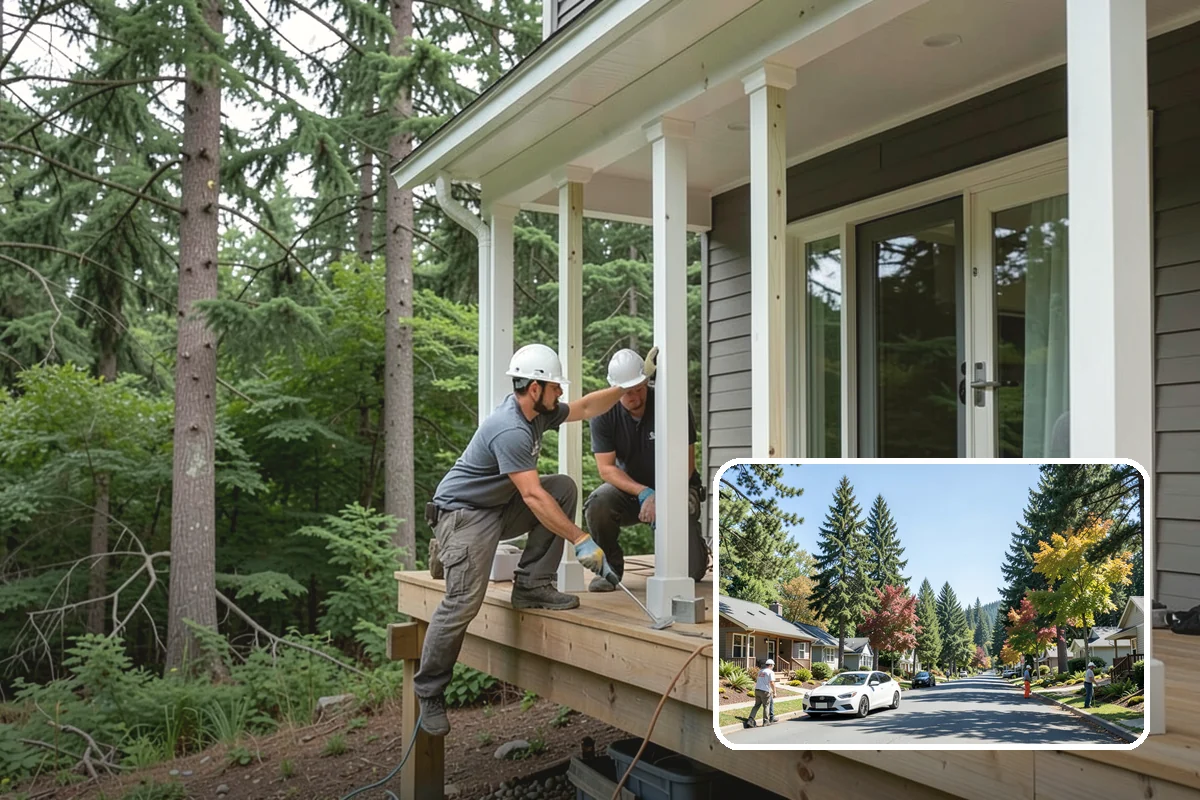 Entryway Flooring Installation in Orting, Pierce County, WA - Withstands tracked-in rain, mud, and grit