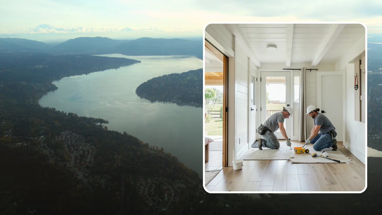 Entryway Flooring Installation in Sammamish, King County, WA - Durable entryway flooring installation that makes a strong first impression while surviving tracked-in Northwest weather.