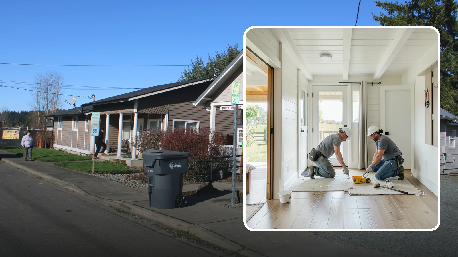 Entryway Flooring Installation in South Prairie, Pierce County, WA - Durable entryway flooring installation that makes a strong first impression while surviving tracked-in Northwest weather.