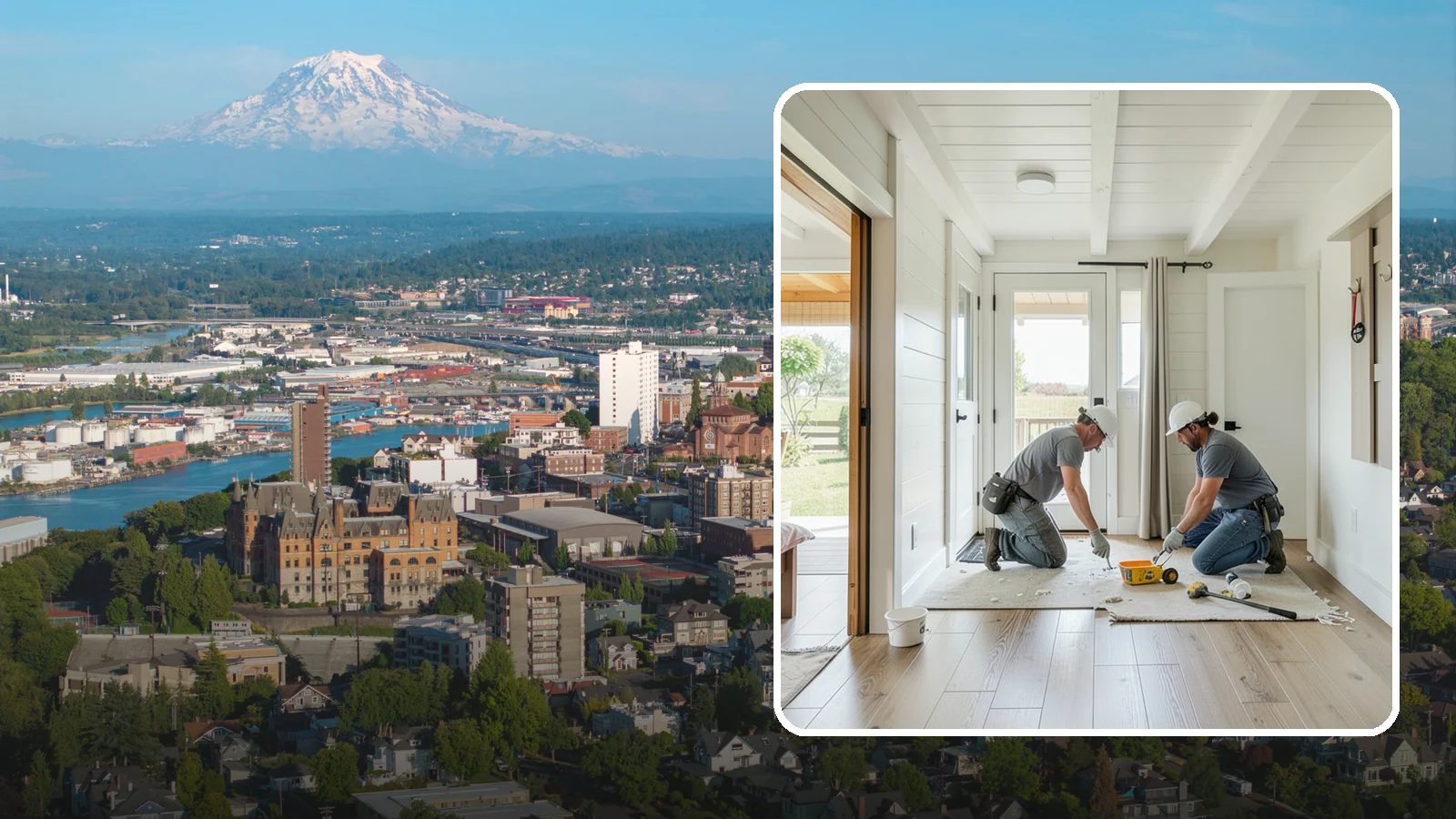 Entryway Flooring Installation in Tacoma, Pierce County, WA - Durable entryway flooring installation that makes a strong first impression while surviving tracked-in Northwest weather.