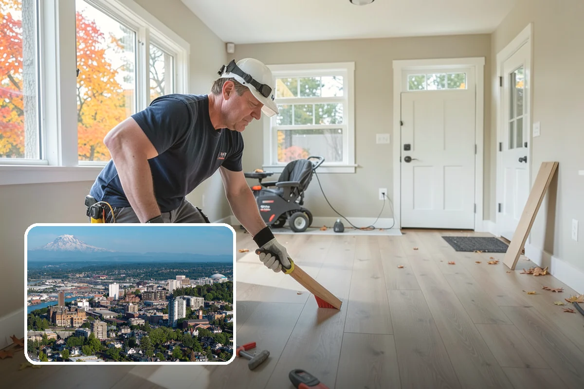 Entryway Flooring Installation in Tacoma, Pierce County, WA - Withstands tracked-in rain, mud, and grit