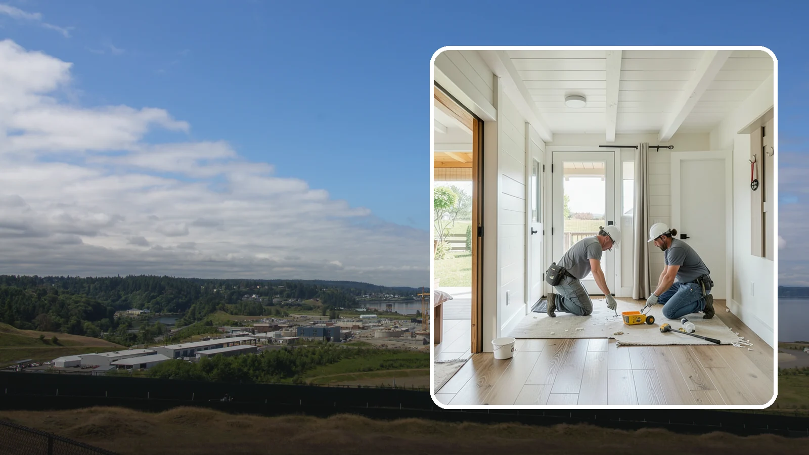 Entryway Flooring Installation in University Place, Pierce County, WA - Durable entryway flooring installation that makes a strong first impression while surviving tracked-in Northwest weather.