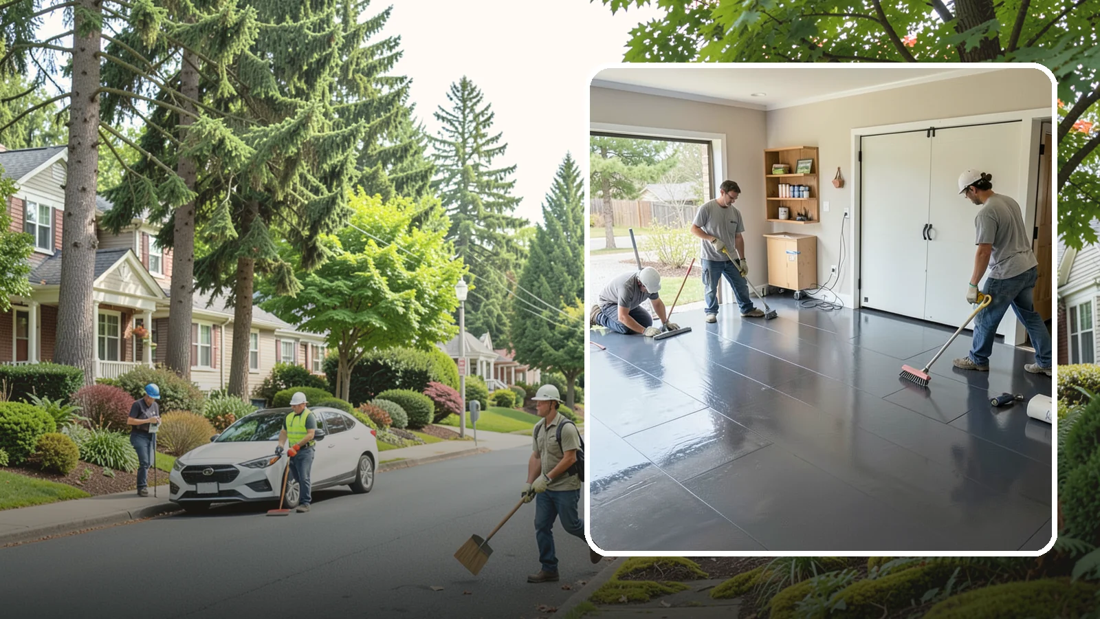 Epoxy Flooring Installation in Beaux Arts Village, King County, WA - Seamless epoxy flooring installation that creates a tough, chemical-resistant surface for garages and utility spaces.
