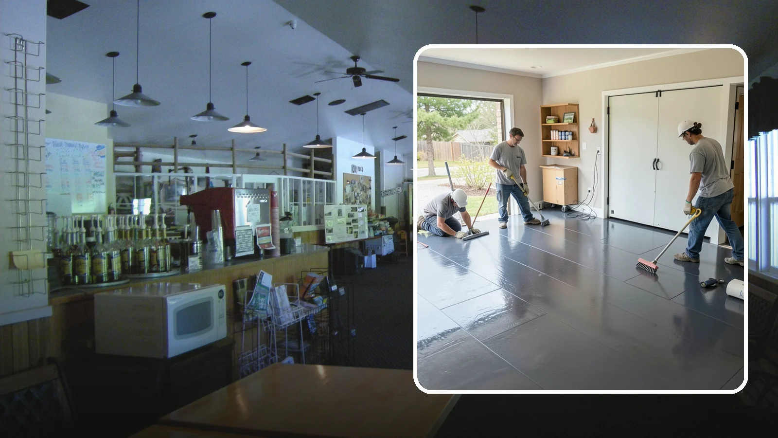 Epoxy Flooring Installation in Black Diamond, King County, WA - Seamless epoxy flooring installation that creates a tough, chemical-resistant surface for garages and utility spaces.