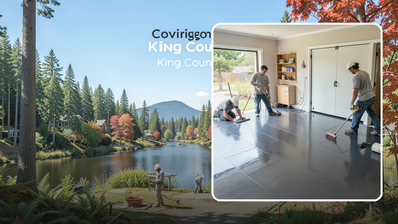 Epoxy Flooring Installation in Covington, King County, WA - Seamless epoxy flooring installation that creates a tough, chemical-resistant surface for garages and utility spaces.