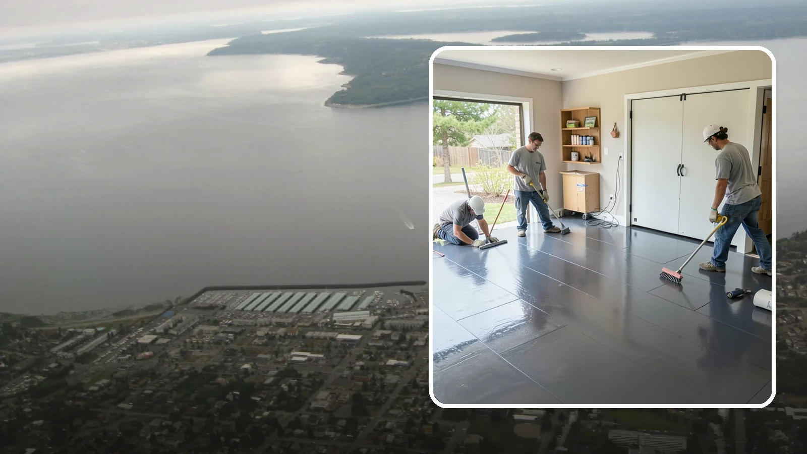 Epoxy Flooring Installation in Des Moines, King County, WA - Seamless epoxy flooring installation that creates a tough, chemical-resistant surface for garages and utility spaces.
