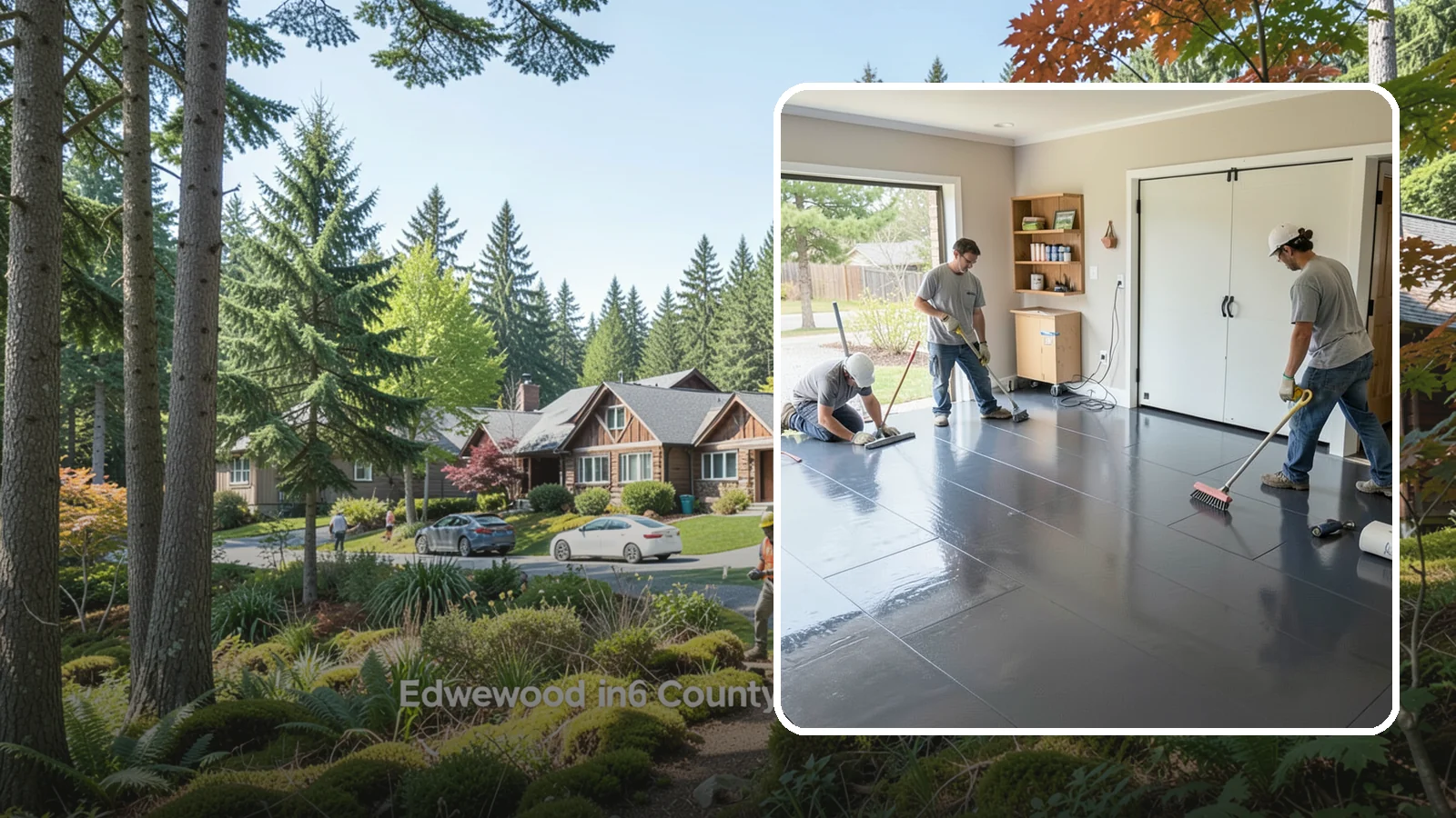 Epoxy Flooring Installation in Edgewood, Pierce County, WA - Seamless epoxy flooring installation that creates a tough, chemical-resistant surface for garages and utility spaces.