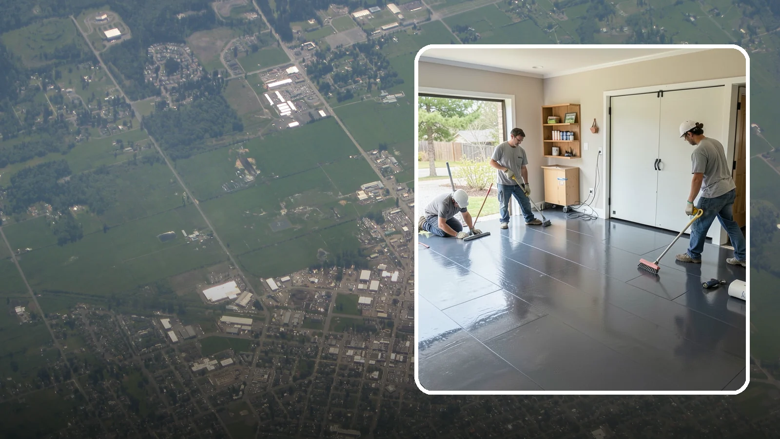 Epoxy Flooring Installation in Enumclaw, King County, WA - Seamless epoxy flooring installation that creates a tough, chemical-resistant surface for garages and utility spaces.