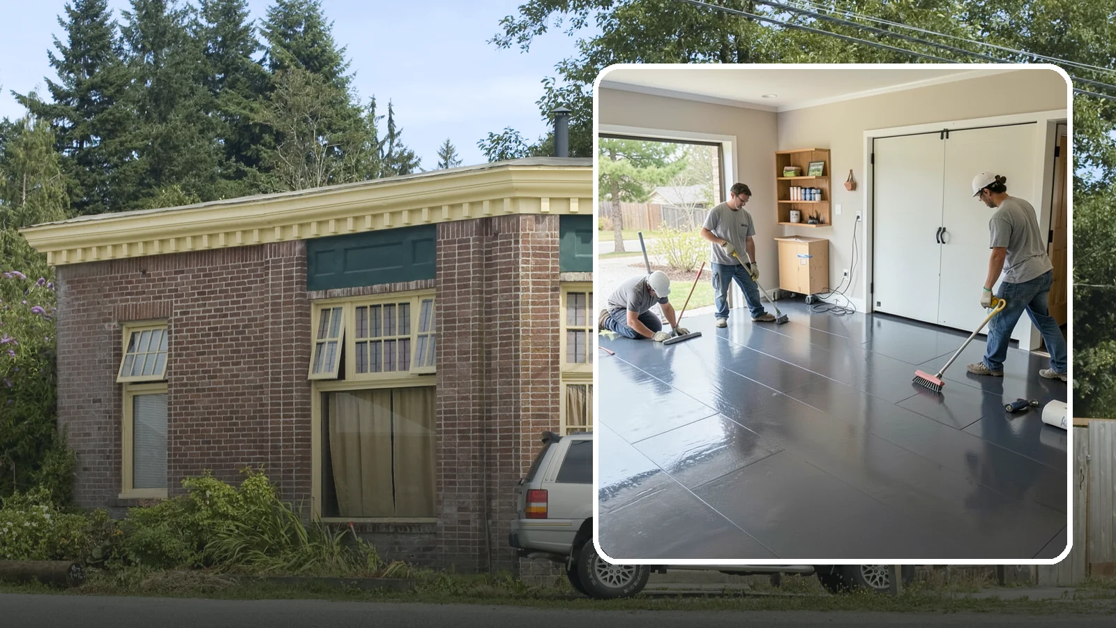 Epoxy Flooring Installation in Hamilton, Skagit County, WA - Seamless epoxy flooring installation that creates a tough, chemical-resistant surface for garages and utility spaces.