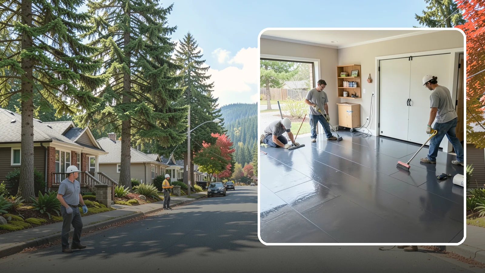 Epoxy Flooring Installation in Hunts Point, King County, WA - Seamless epoxy flooring installation that creates a tough, chemical-resistant surface for garages and utility spaces.