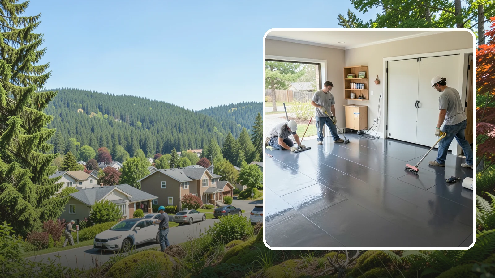Epoxy Flooring Installation in Index, Snohomish County, WA - Seamless epoxy flooring installation that creates a tough, chemical-resistant surface for garages and utility spaces.