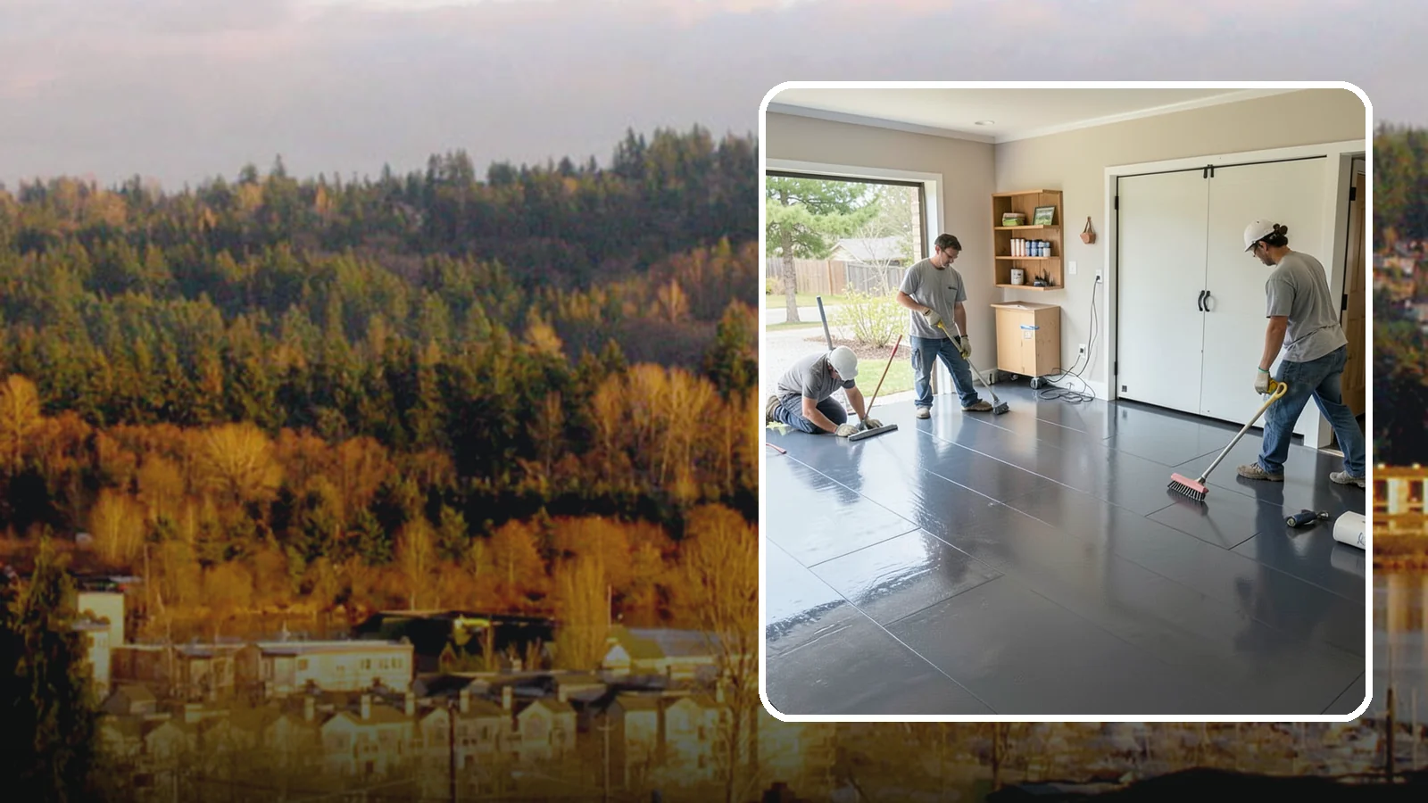 Epoxy Flooring Installation in Kenmore, King County, WA - Seamless epoxy flooring installation that creates a tough, chemical-resistant surface for garages and utility spaces.