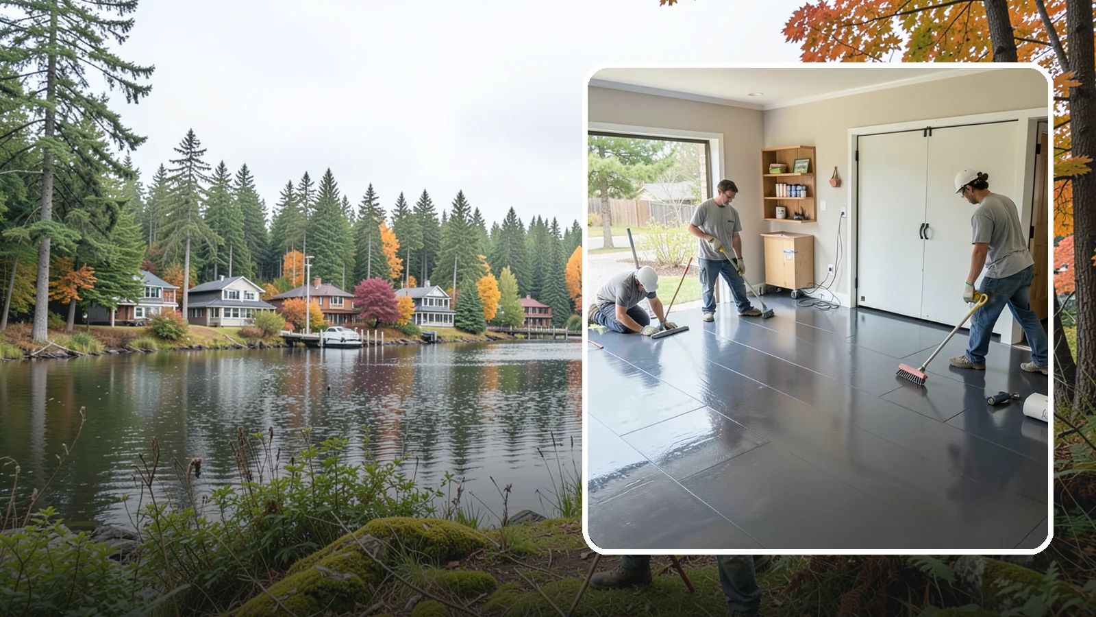 Epoxy Flooring Installation in La Conner, Skagit County, WA - Seamless epoxy flooring installation that creates a tough, chemical-resistant surface for garages and utility spaces.