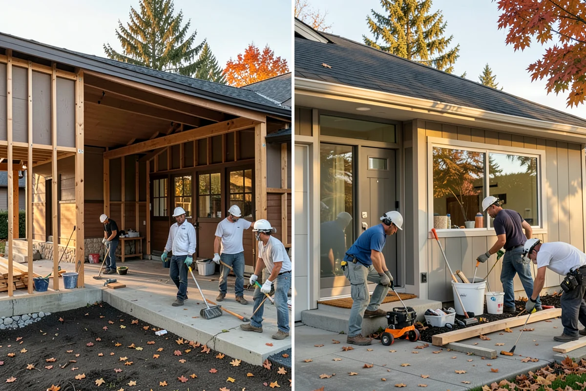 Epoxy Flooring Installation in Lake Forest Park, King County, WA - Grind and profile the concrete slab