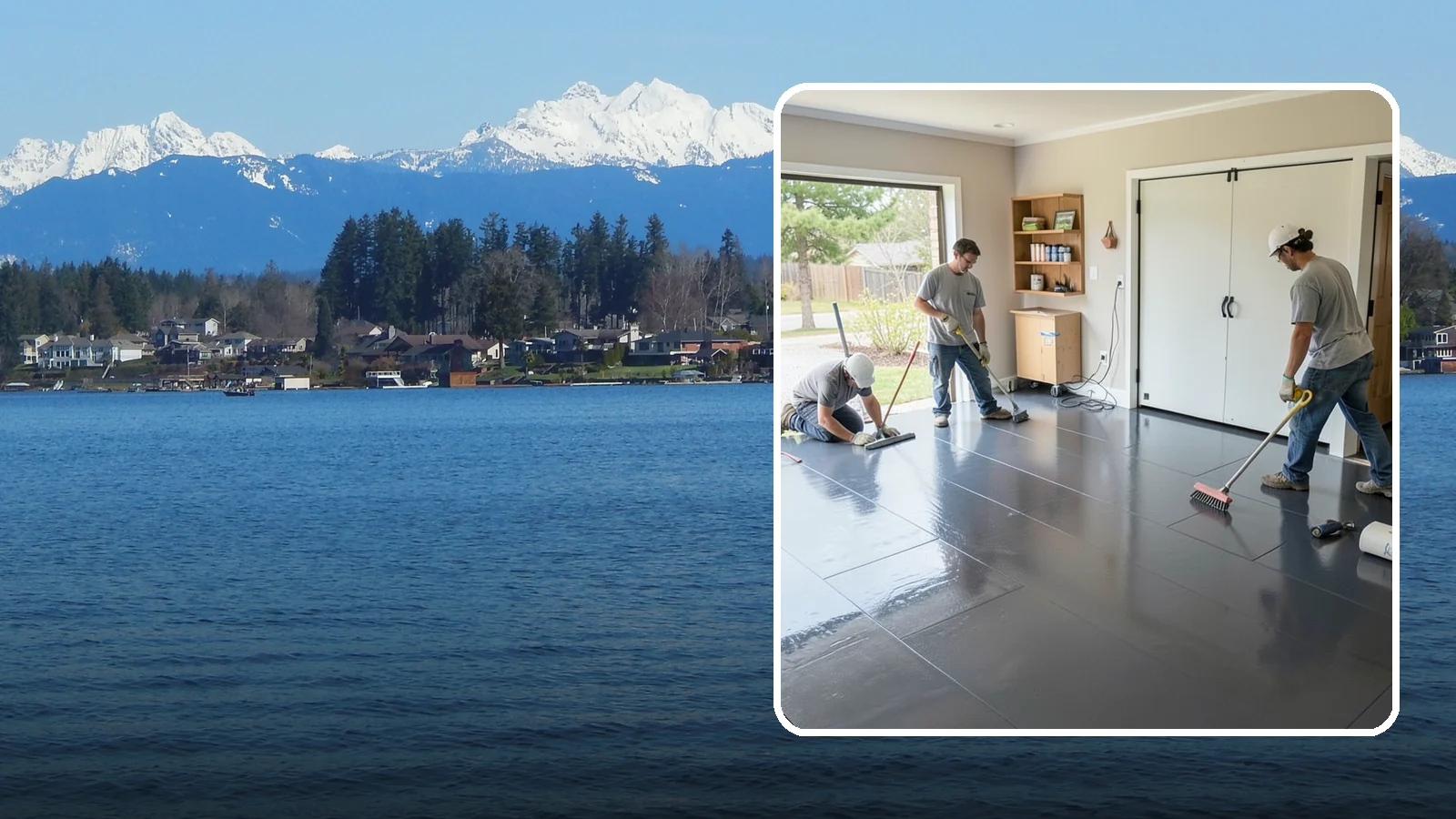 Epoxy Flooring Installation in Lake Stevens, Snohomish County, WA - Seamless epoxy flooring installation that creates a tough, chemical-resistant surface for garages and utility spaces.