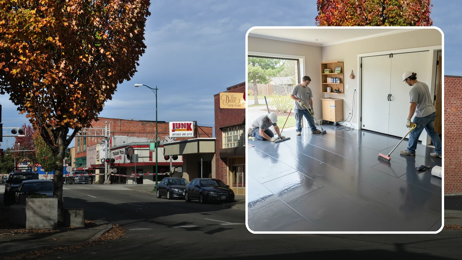 Epoxy Flooring Installation in Puyallup, Pierce County, WA - Seamless epoxy flooring installation that creates a tough, chemical-resistant surface for garages and utility spaces.