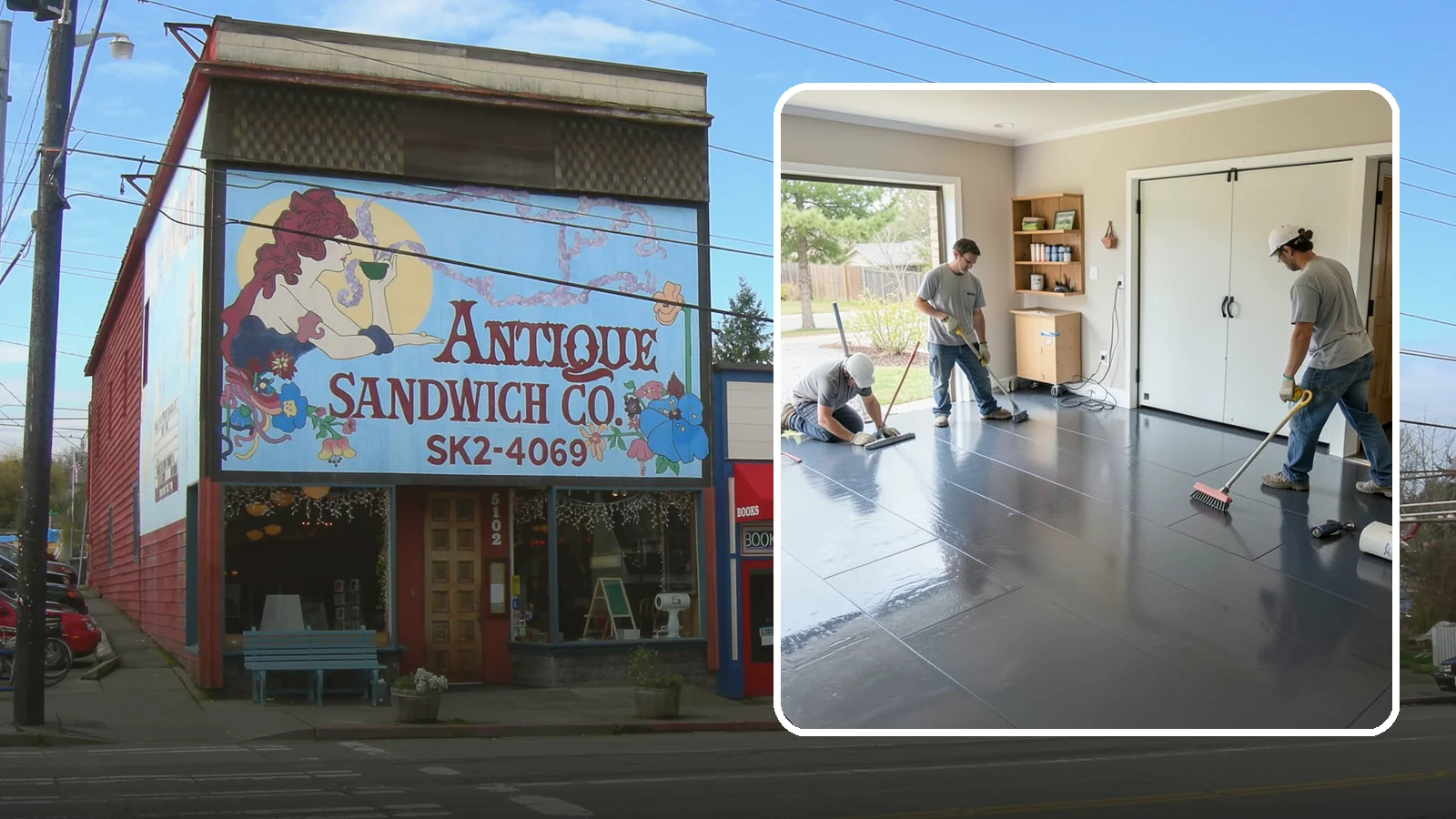 Epoxy Flooring Installation in Ruston, Pierce County, WA - Seamless epoxy flooring installation that creates a tough, chemical-resistant surface for garages and utility spaces.