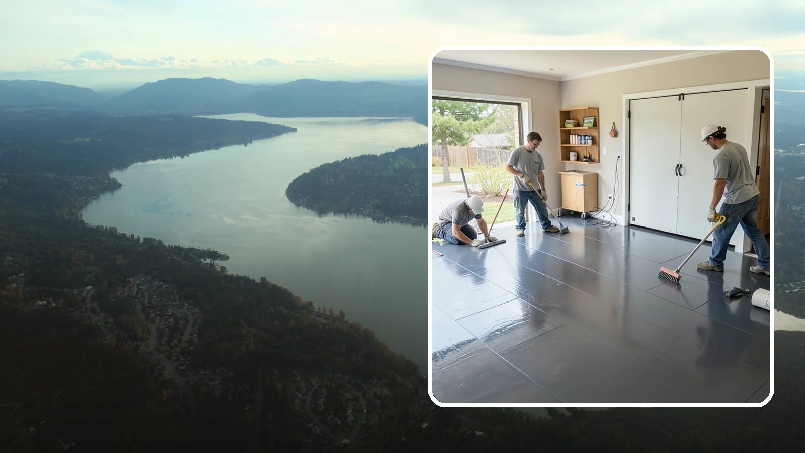 Epoxy Flooring Installation in Sammamish, King County, WA - Seamless epoxy flooring installation that creates a tough, chemical-resistant surface for garages and utility spaces.