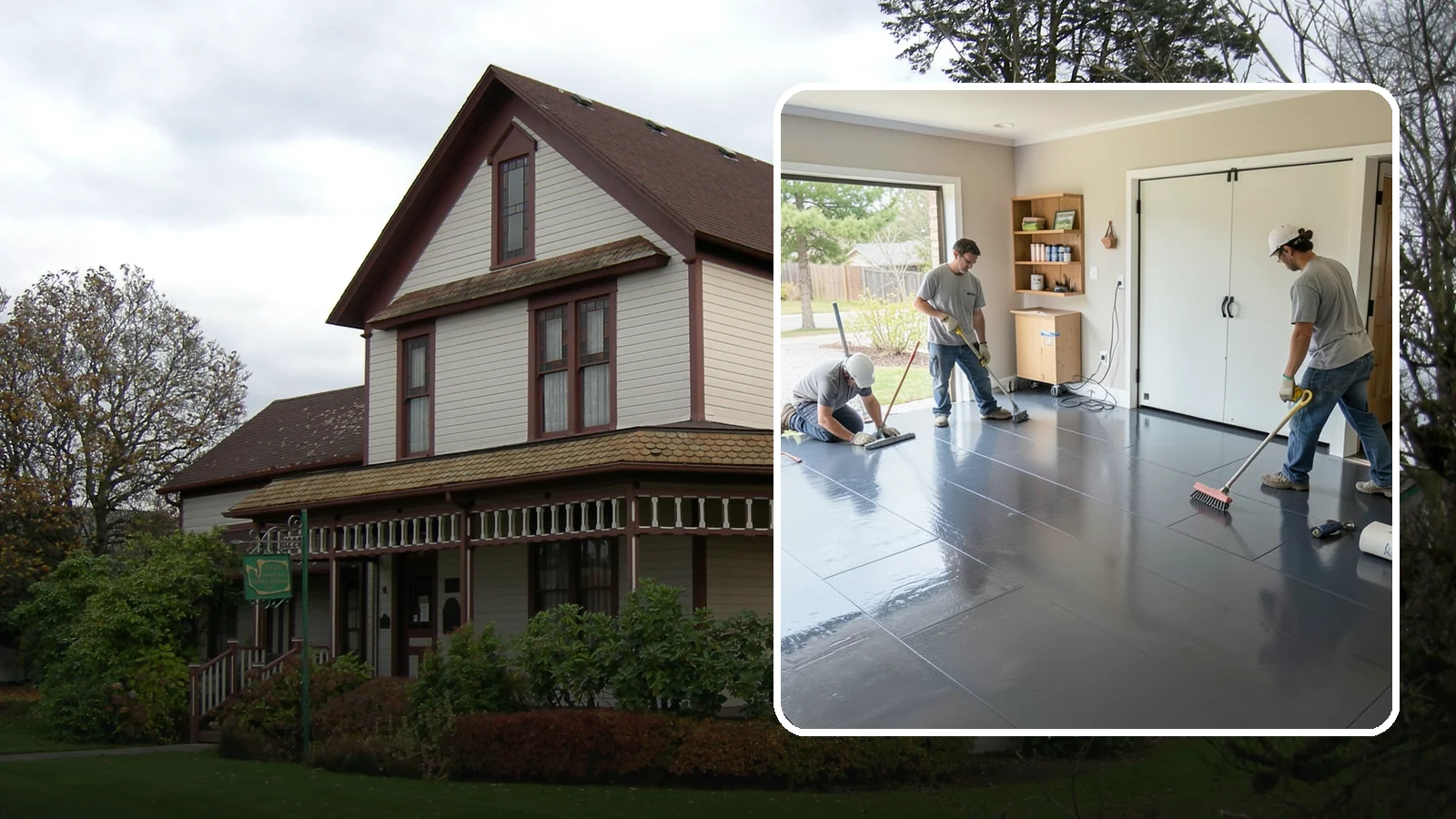 Epoxy Flooring Installation in Sumner, Pierce County, WA - Seamless epoxy flooring installation that creates a tough, chemical-resistant surface for garages and utility spaces.
